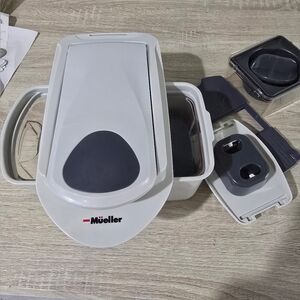 Mueller White and Gray Electric Food Chopper - BRAND NEW Compact Kitchen Tool